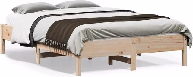 Letto senza Materasso 120x190 cm in Legno Massello di Pino 842722
