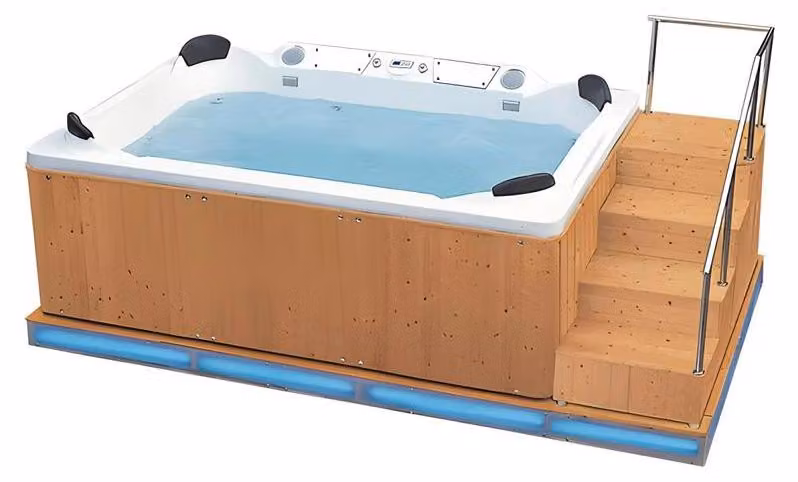 Hydromassagewanne Massagebecken Whirlpool Blubberbad Spa-Bad 356x202 cm
