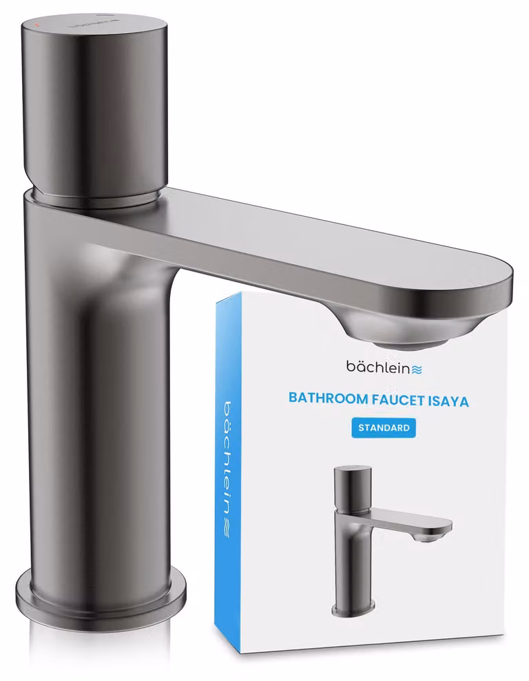 Miscelatore monocomando Isaya, colore antracite, con cartuccia in Vetroceramica