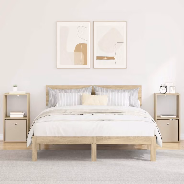 Set di 2 comodini moderni vidaXL in Rovere Sonoma, L 35 cm x P 32 cm x H 68,5 cm