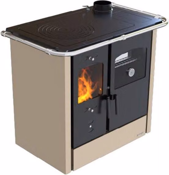Cucina a legna Lincar Nada beige L/P/H: 98 x 62 x 85 cm – 1