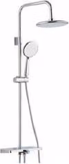 Colonna doccia rigida 3F Honduras con mensola portaoggetti e doccino, cromata, Larghezza: 39,5 cm