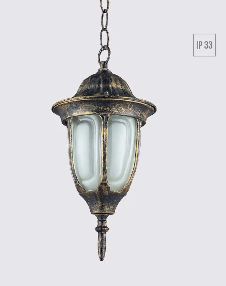Lampada a sospensione PORTO 1xE27/40W,IP33, metallo rustico L: 163, L: 163, H: 1150, dimmerabile
