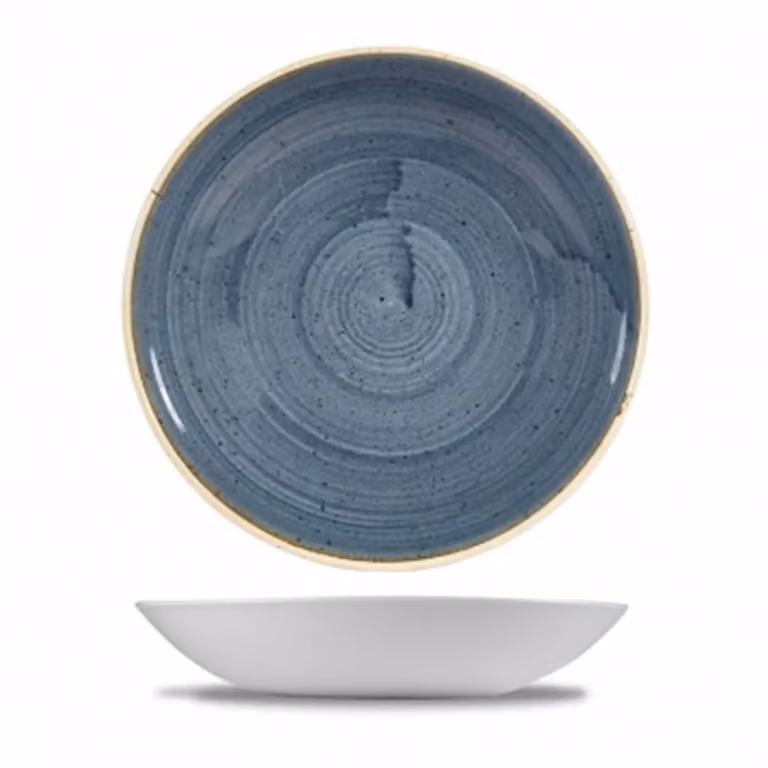 Piatto fondo in porcellana mirtillo stone, diam. 25cm, 12 pezzi