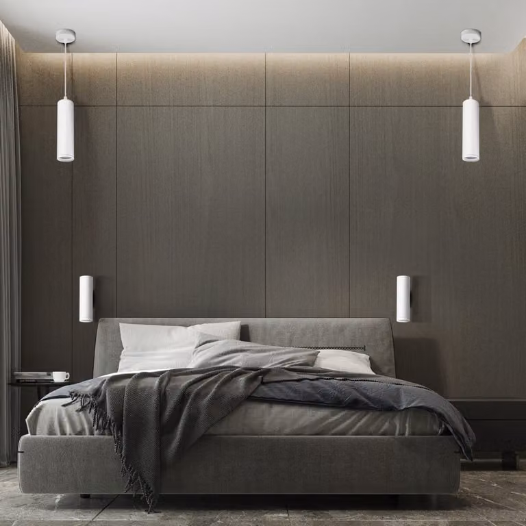 Lampada a sospensione PARIS bianca 1xGU10x10W in alluminio, dimensioni: 121x8x8 cm, IP20, Polux
