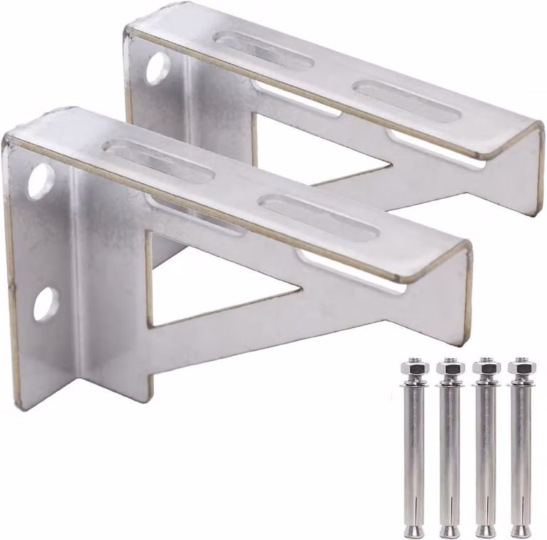 Supporto da 100 x 150 mm, 2 pezzi, in acciaio inossidabile, angolo di 90 gradi, per tubazioni del gas