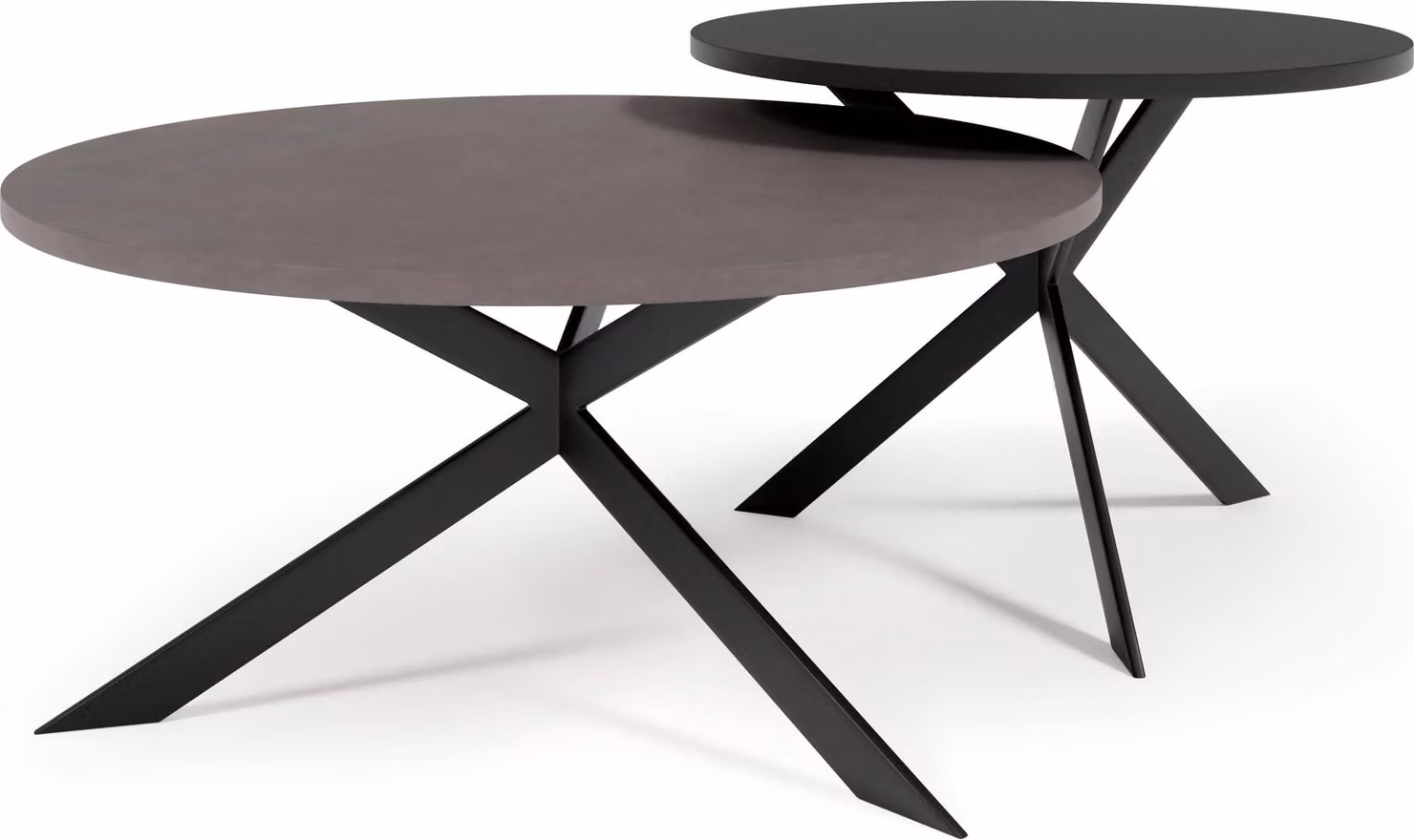 FURNLUX Tavolino Libre Grey 75cm / Colore principale: Marrone / Dimensioni: 75 x 36 x 75 cm