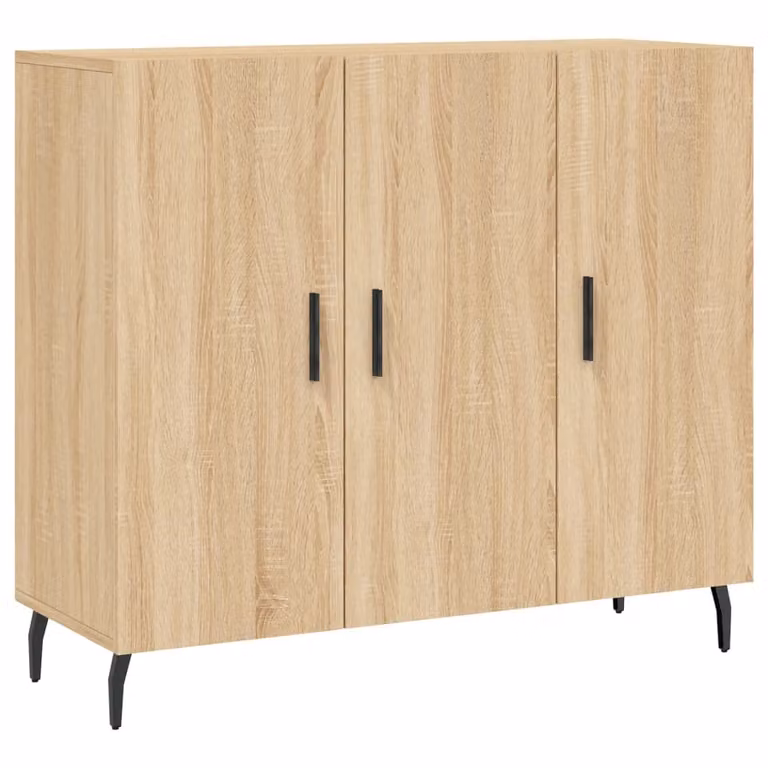 Credenza Rovere Sonoma 90x34x80 cm in Legno Multistrato