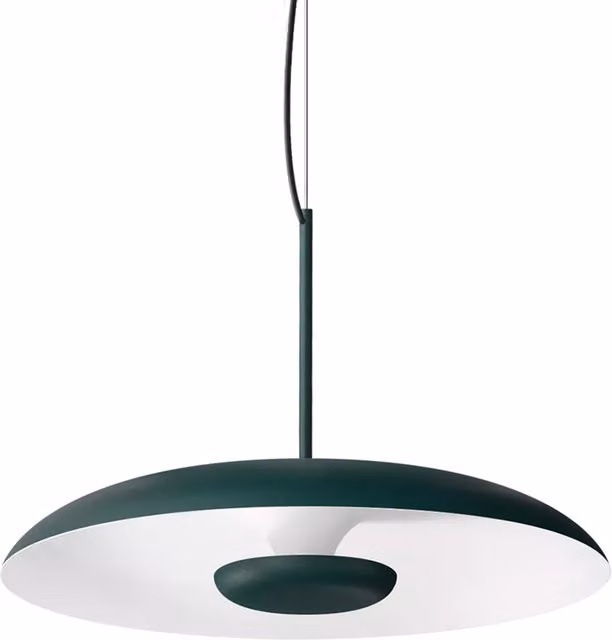 Lampada a sospensione LED Linea Light Basin in metallo e alluminio di forma rotonda