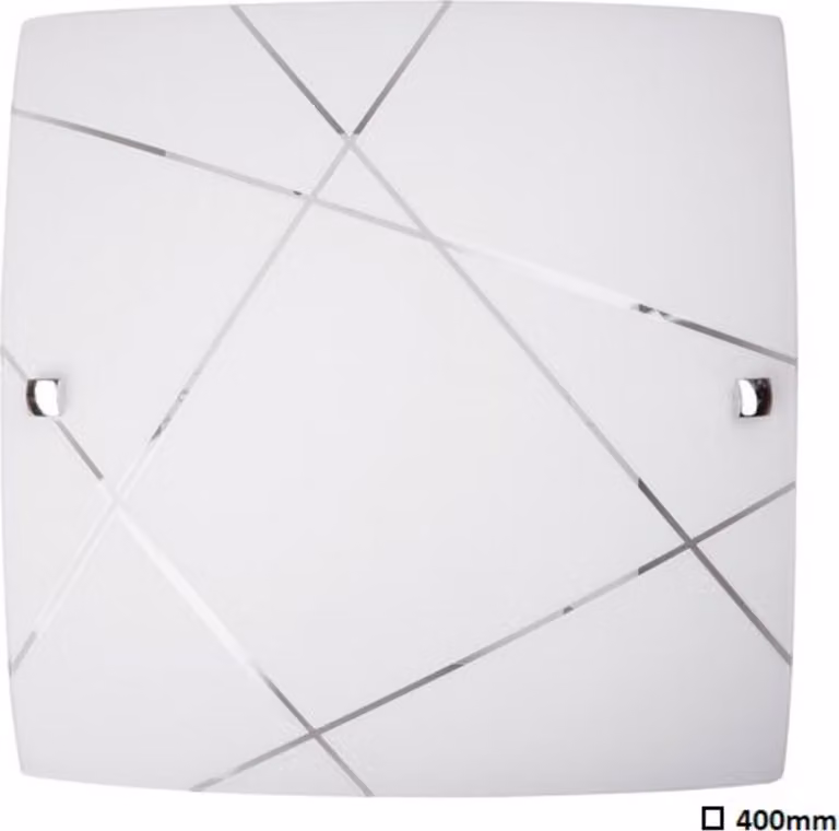 Plafond in vetro 40 cm E27 2x60W bianco quadrato Phaedra 3699 Rabalux