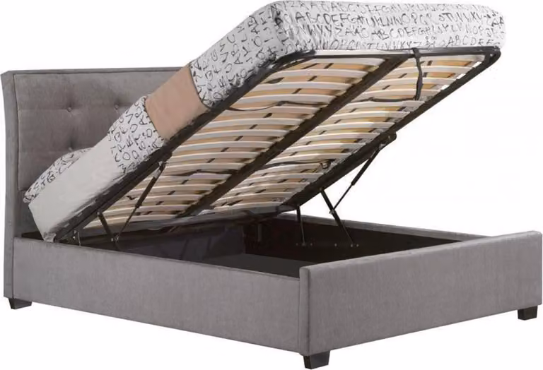 Chesterfield Design Polster Englisches Bett Doppelbett Grau Betten 160/180x200