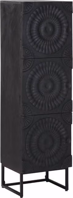 Credenza | Madia | Buffet da pranzo | Armadio da pranzo Nero 35 x 30 x 120 cm