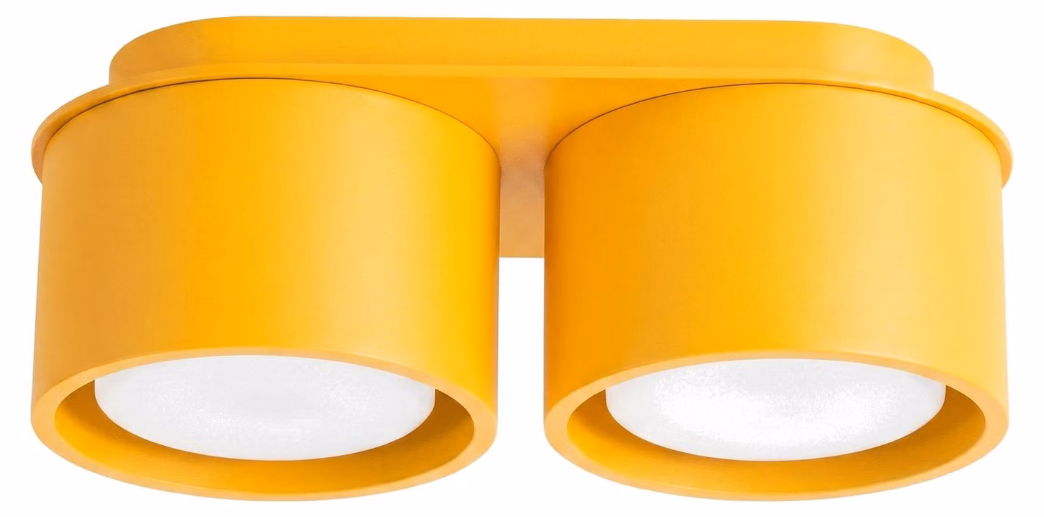 Plafoniera MODO 2 gialla Gx53 2xGx53 10W in alluminio 8x10x21 cm Sollux Lighting