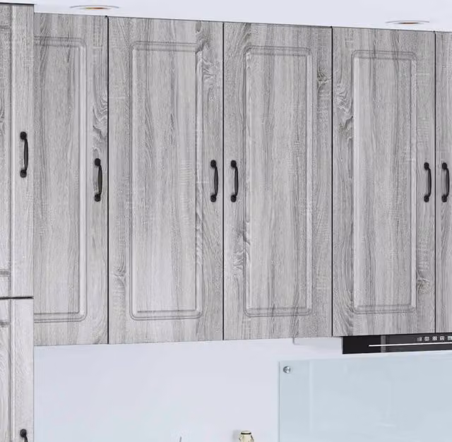 Armadio da cucina a parete vidaXL moderno in legno grigio L: 80 cm, P: 31 cm, H: 100 cm