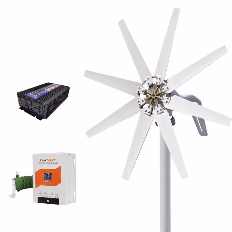 Generatore eolico, alta potenza, facile installazione, sistema autonomo 1-a, 2000 W-b, 12 V