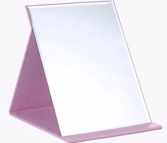 Grande specchio da viaggio per il trucco Super HD, specchio multifunzionale angolare, a mani libere/portatile/da tavolo, pieghevole, 10" x 7"