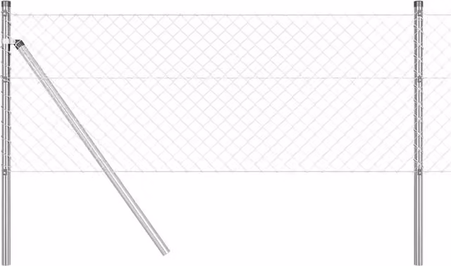 Palo della recinzione | Pannello per recinzione Argento 25 x 0,8 m (rete 40 x 40 mm)