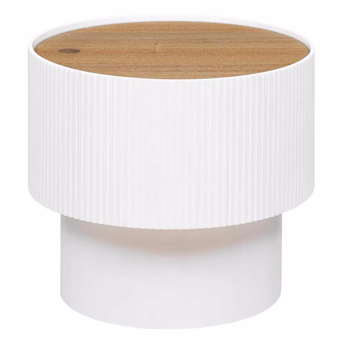 Tavolino con contenitore ENOLA, rotondo, Ø 38,5 cm