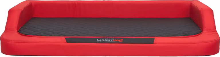 Cuscino per cani, cuccia per cani, cesta per cani, divano per cani, ortopedico per animali domestici, lavabile - Modello Standard - 75 x 50 x 15 cm [Dimensione: L] - Rosso con nero