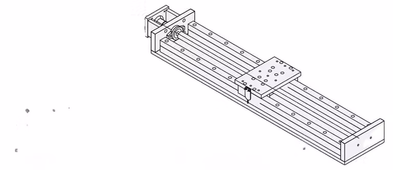 Sistema di trasmissione lineare, elevata capacità di carico, meccanica di precisione, modello ZBX150-600mm