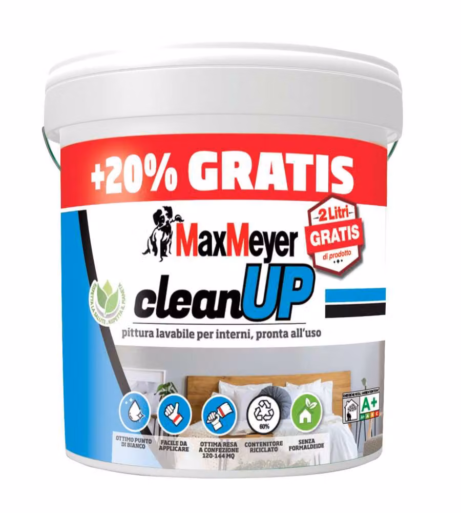 Max Meyer Pittura Lavabile - Bianco Opaco - 12 l