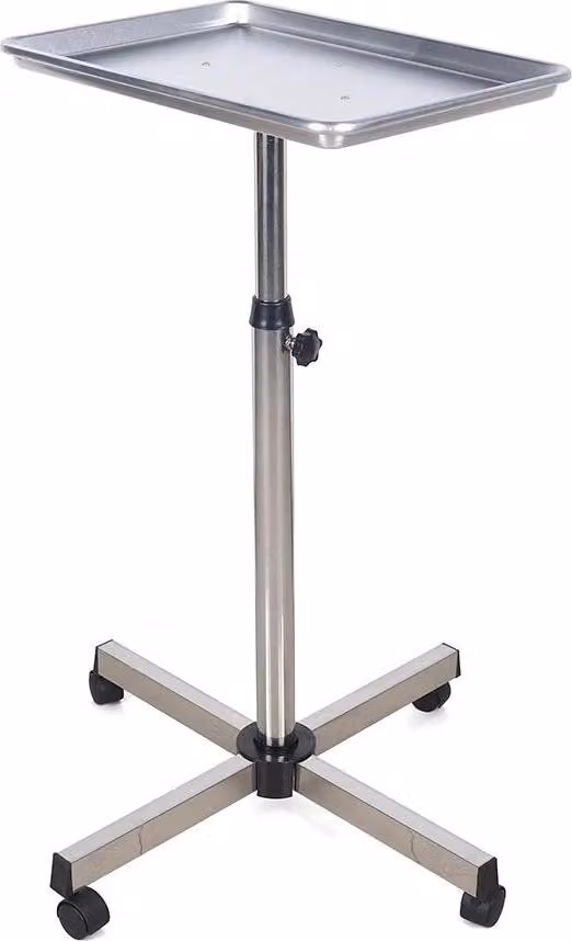 Carrello porta attrezzi per salone di bellezza, carrello in acciaio inox con ruote, argento, per parrucchiere/barbiere