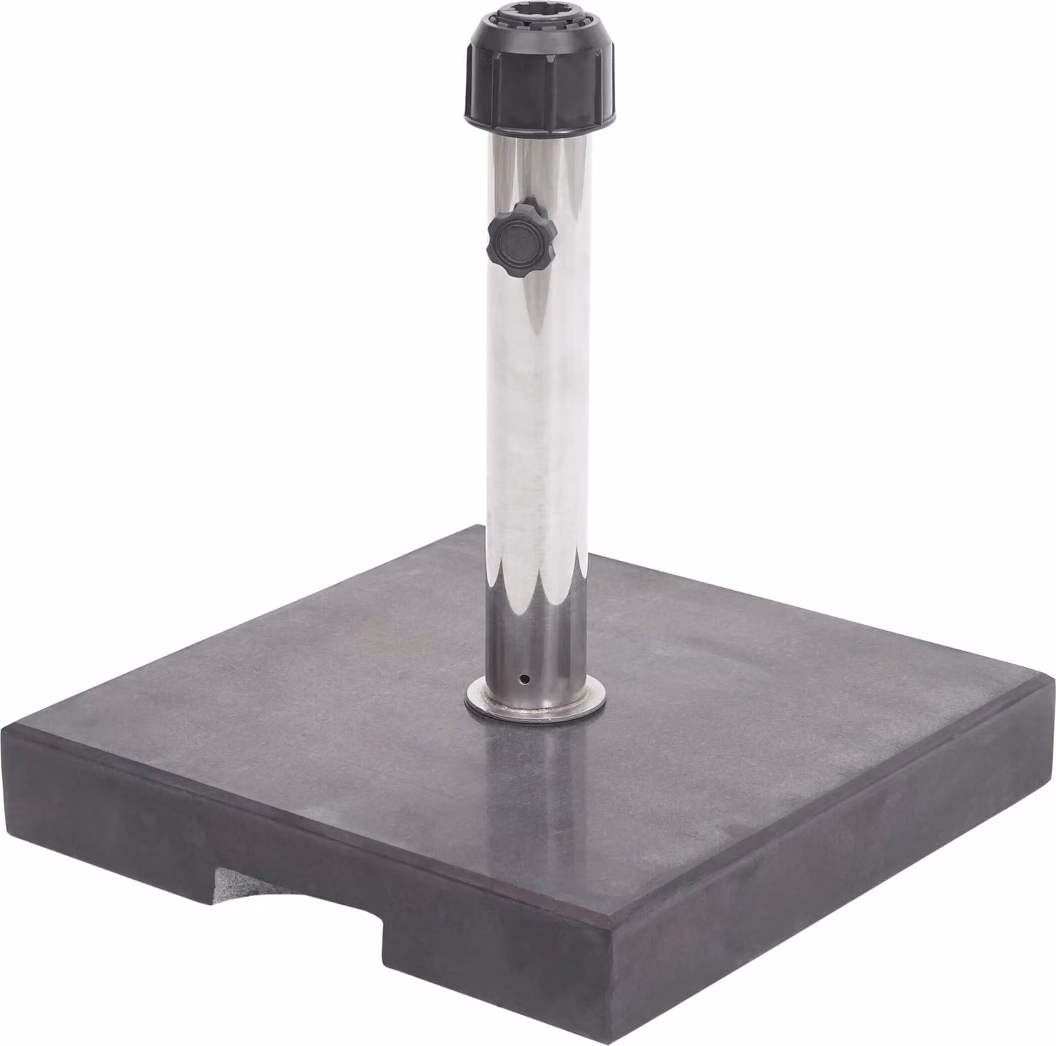 Supporto per ombrellone HWC-F92, portaombrelli, granito ~ 24kg angolare nero