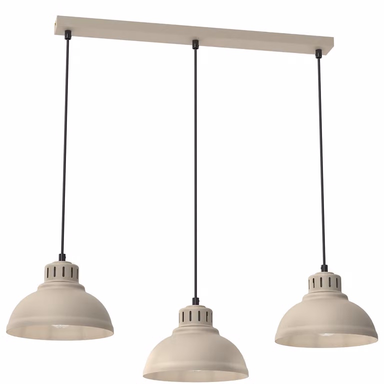LUMINEX lampada lampadario Sven beige 3xE27 soffitto
