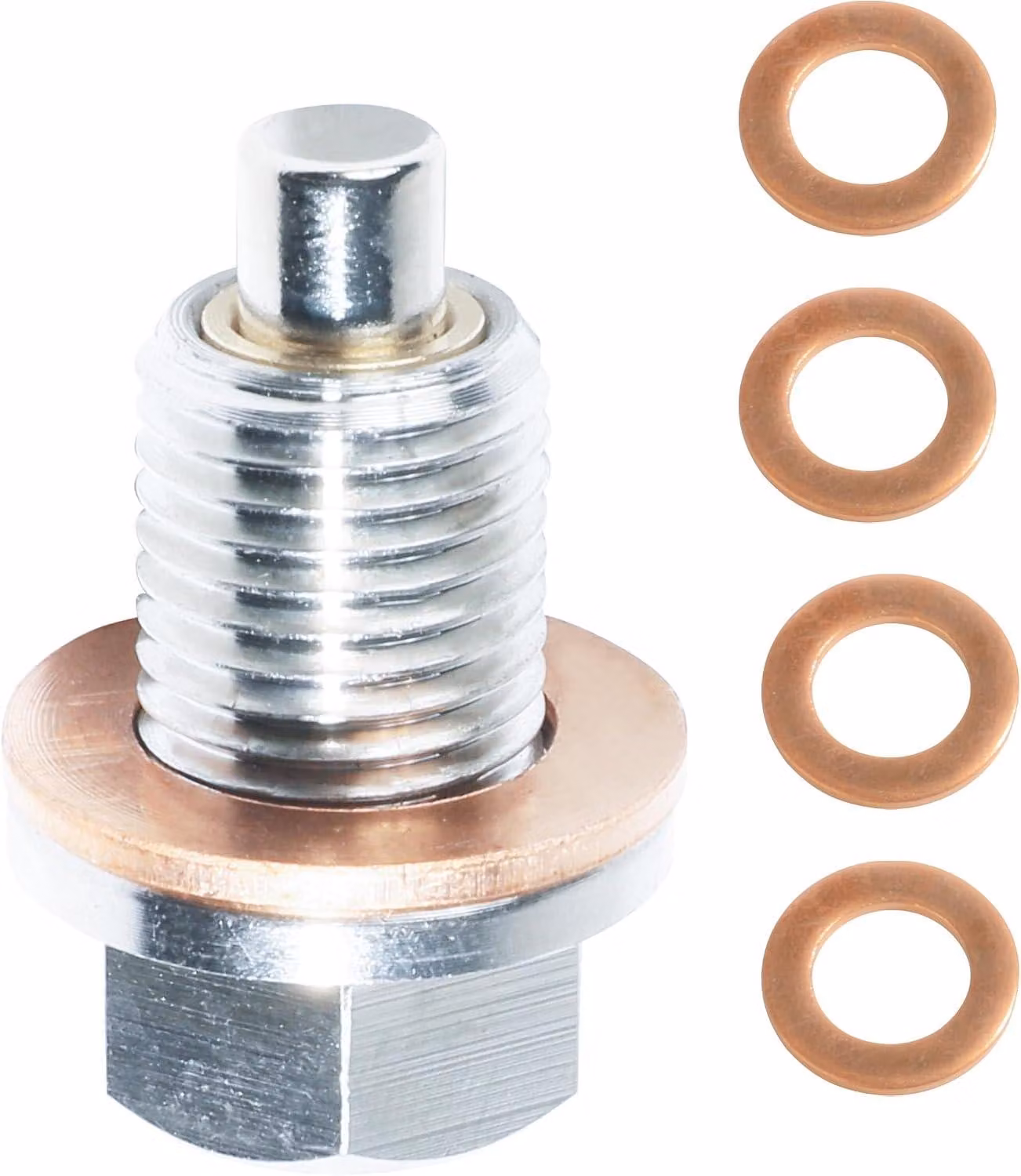 Kit per il cambio dell'olio motore, con tappo di scarico dell'olio magnetico in acciaio inossidabile, completo di guarnizioni, per la manutenzione del motore