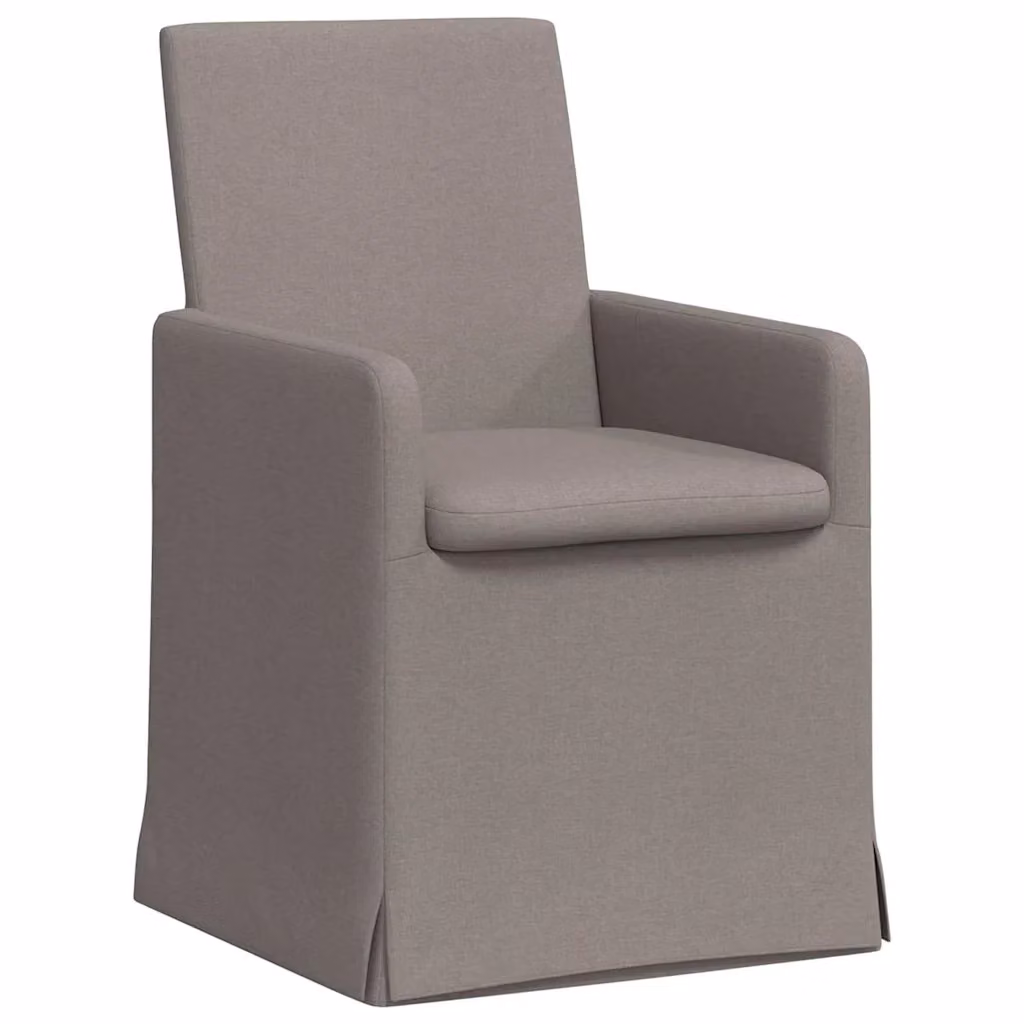 Set di 2 sedie da pranzo vidaXL in tessuto beige e grigio per cucina e sala da pranzo L/P/H: 57 x 68 x 94 cm – 2