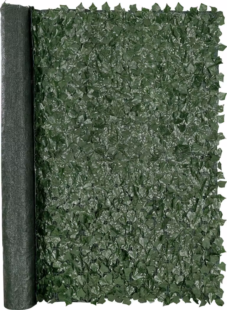 SucceBuy recinzione privacy all'edera, parete verde artificiale 1830 x 2440 mm. Con supporto in rete e giunto rinforzato. Siepe artificiale con foglie di vite per giardini e cortili esterni