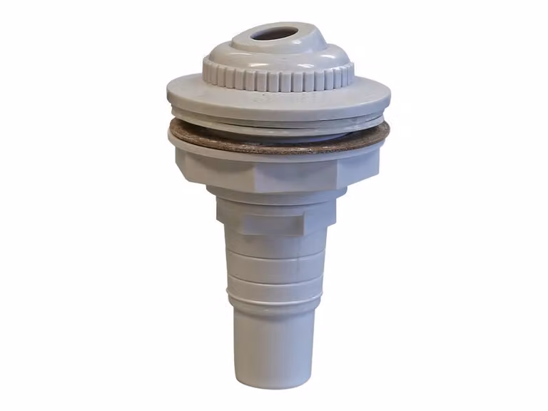 Bocchetta di ingresso in plastica per piscine con pareti in acciaio e attacco per tubo flessibile Ø 32 / 38 mm