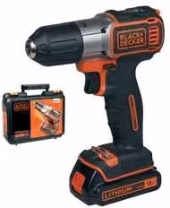 Trapano Avvitatore Black+Decker Autosense 18V con Batteria al Litio Ricaricabile Nero