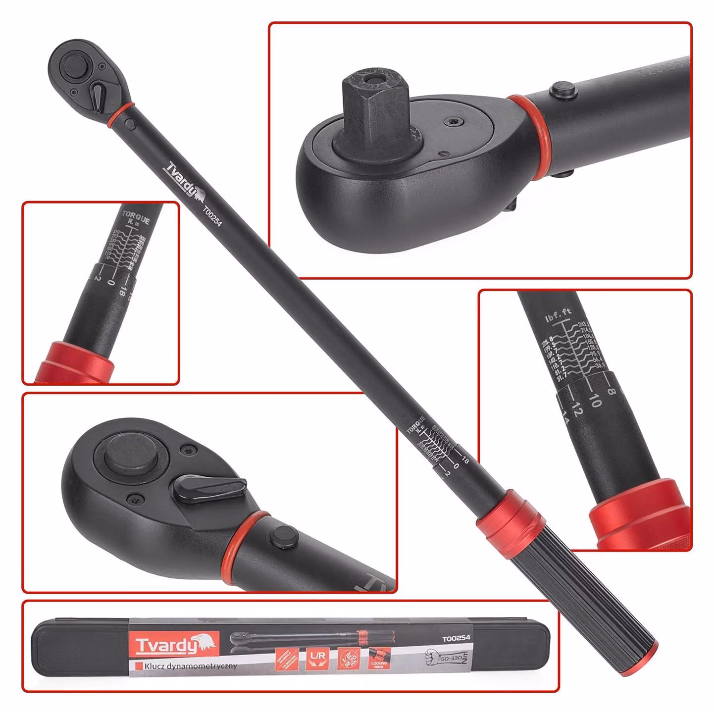 Chiave dinamometrica da 1/2" , 50–330 Nm Tvardy