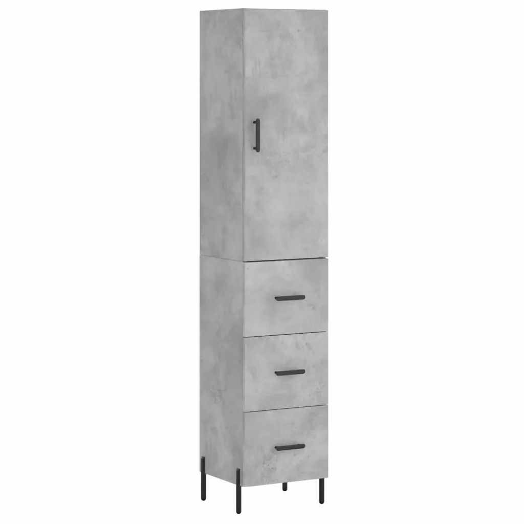 Credenza Buffet da cucina Design Mania Grigio, L/P/H: 34,5 x 34 x 180 cm – 2