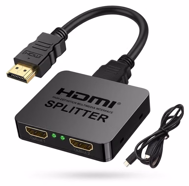Divisore HDMI 1 ingresso, 2 uscite, splitter HDMI 4K per due monitor
