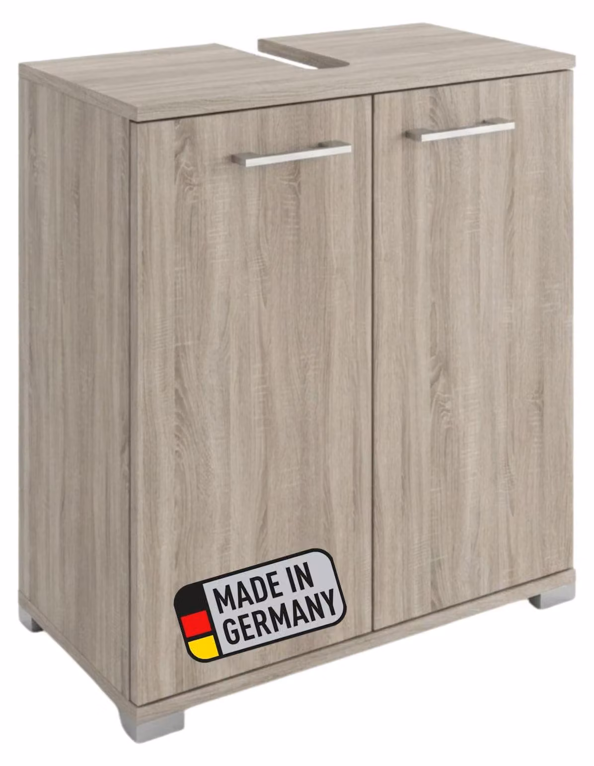 Mobile sottolavello Probus Basic in legno effetto rovere Sonoma, larghezza 60 cm, da appoggiare a terra