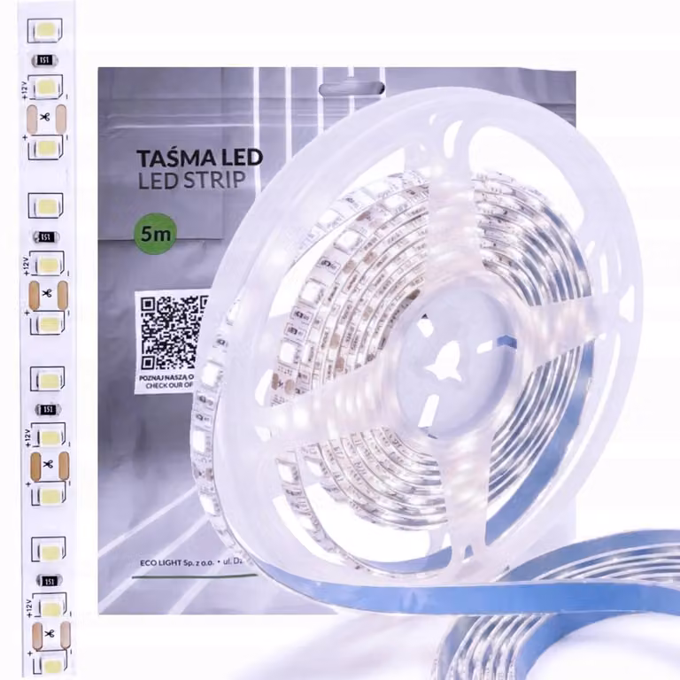 Striscia LED 600 9,6W/m 6500K 600lm/m 12V IP20 /5m/