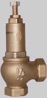 Valvola di Sicurezza a Molla Tarabile con Scarico Convogliato in Ottone e Bronzo Or