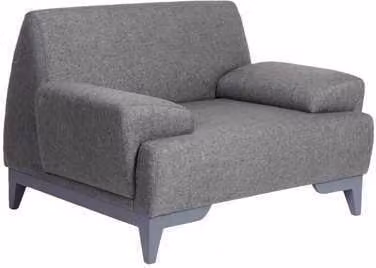 Grauer Designer Sessel Moderner Wohnzimmer 1-Sitzer Relax Polstersessel