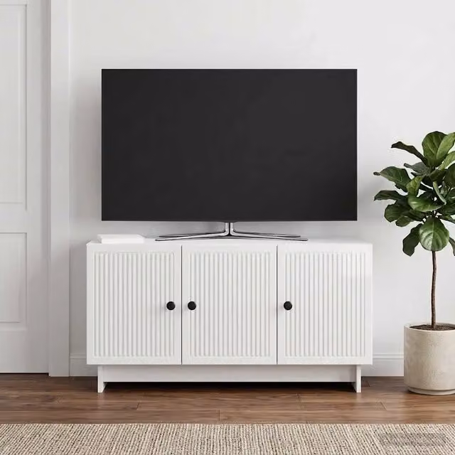 Mobile TV 99 x 34,5 x 50 cm Bianco Lucido Legno ingegnerizzato