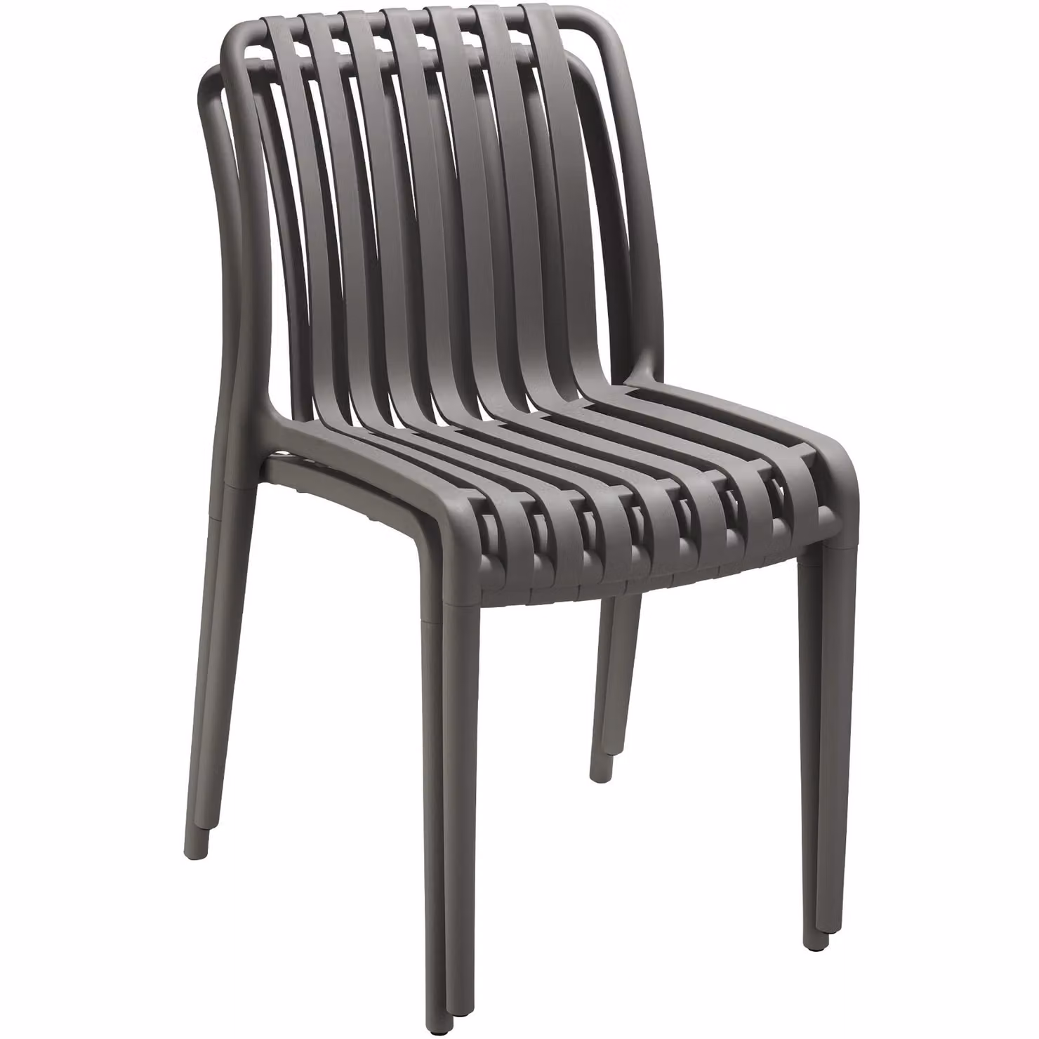 Set di 2 sedie da giardino moderne TecTake GmbH, impilabili e resistenti alle intemperie, colore antracite opaco – 1