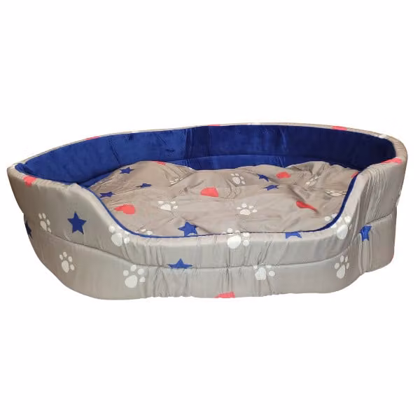 Cuccia ovale per cani SWEEDEN, grigio blu - 60 cm x 40 cm
