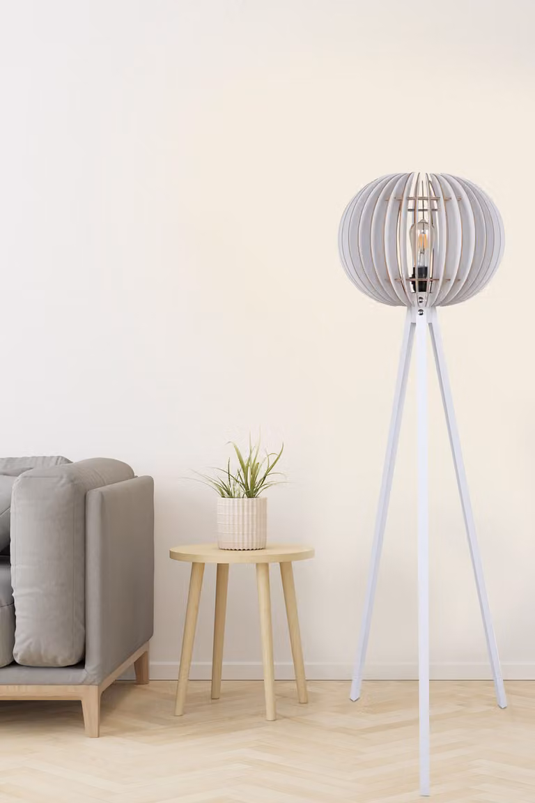 Opviq, 191- 191FLH, bianco, lampade da terra, corpo in MDF (spessore: 3 mm)
