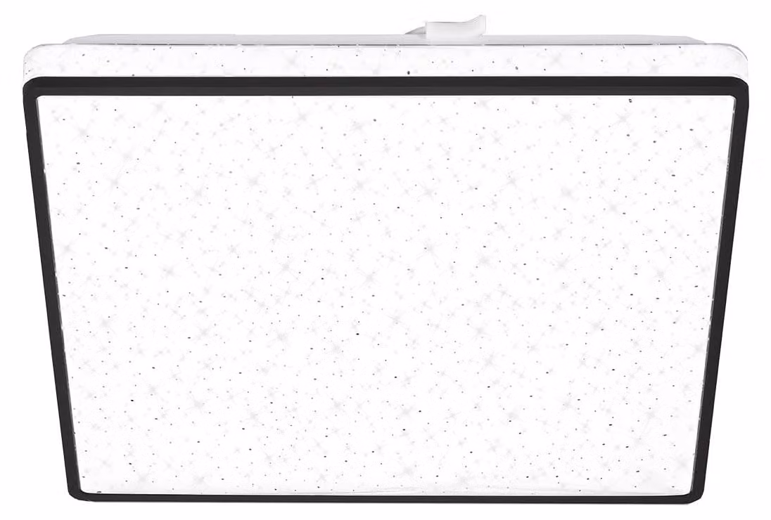 BRILONER - Plafoniera LED con cielo stellato, plafoniera LED decorazione a stelle, effetto retroilluminato, piatto, luce bianca neutra, 270x270x45 mm, nero