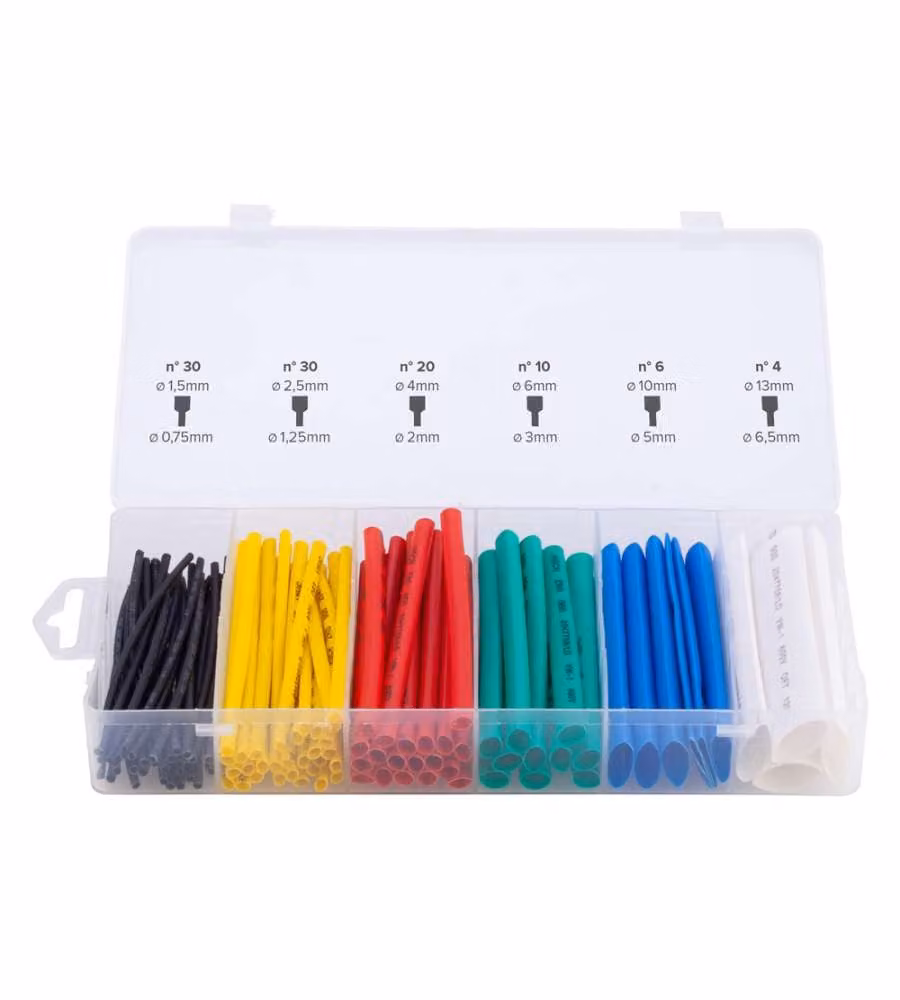 Poly Pool Kit 100 Guaine Termorestringenti Colorate - Rivestimenti e Isolamento Elettrico