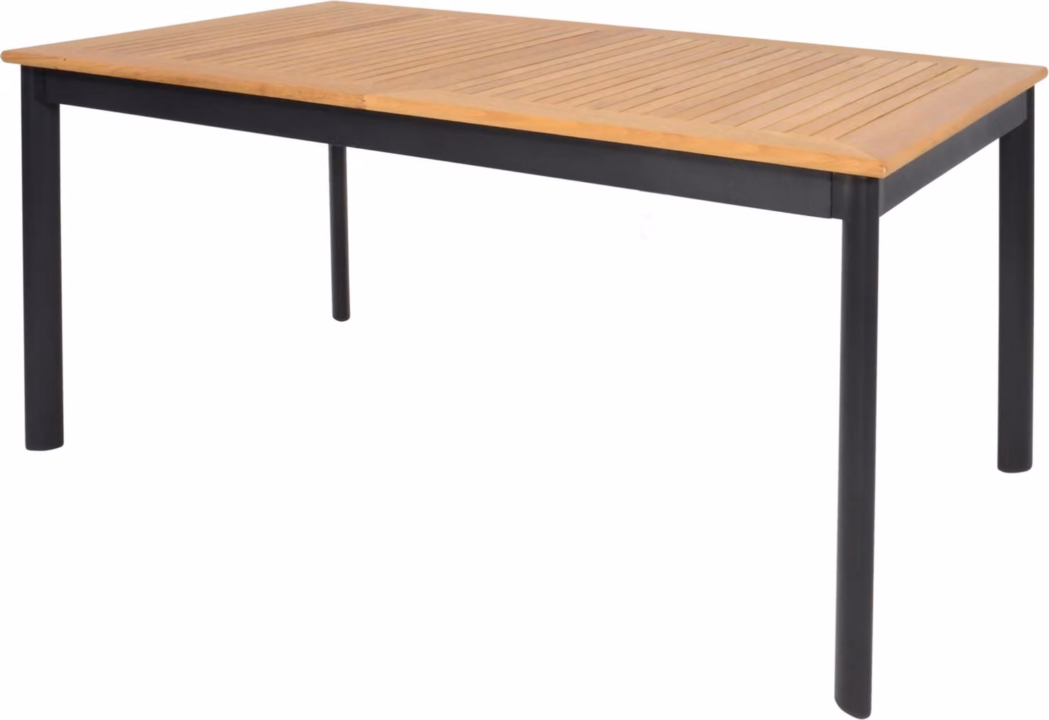 Tavolo allungabile - 152/210x89x75,5 cm - Alluminio - Piano in teak