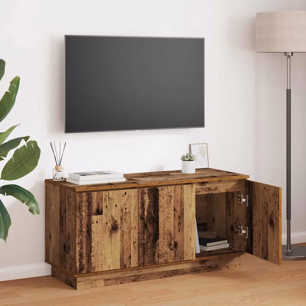 Mobile TV vidaXL moderno in legno marrone, L/P/H: 100 x 38 x 49 cm