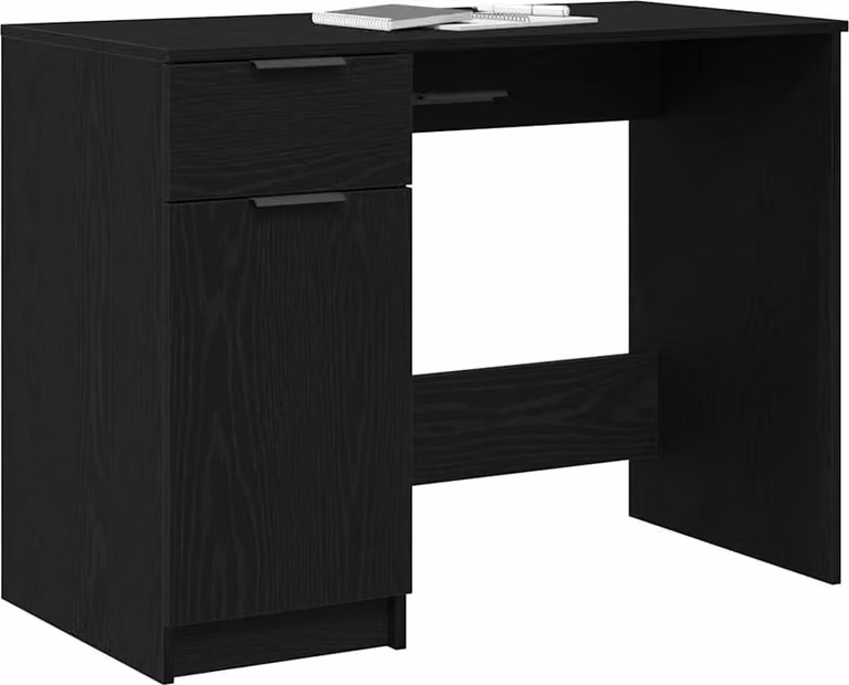 Scrivania Rovere Nero 100 x 50 x 75 cm Legno multistrato