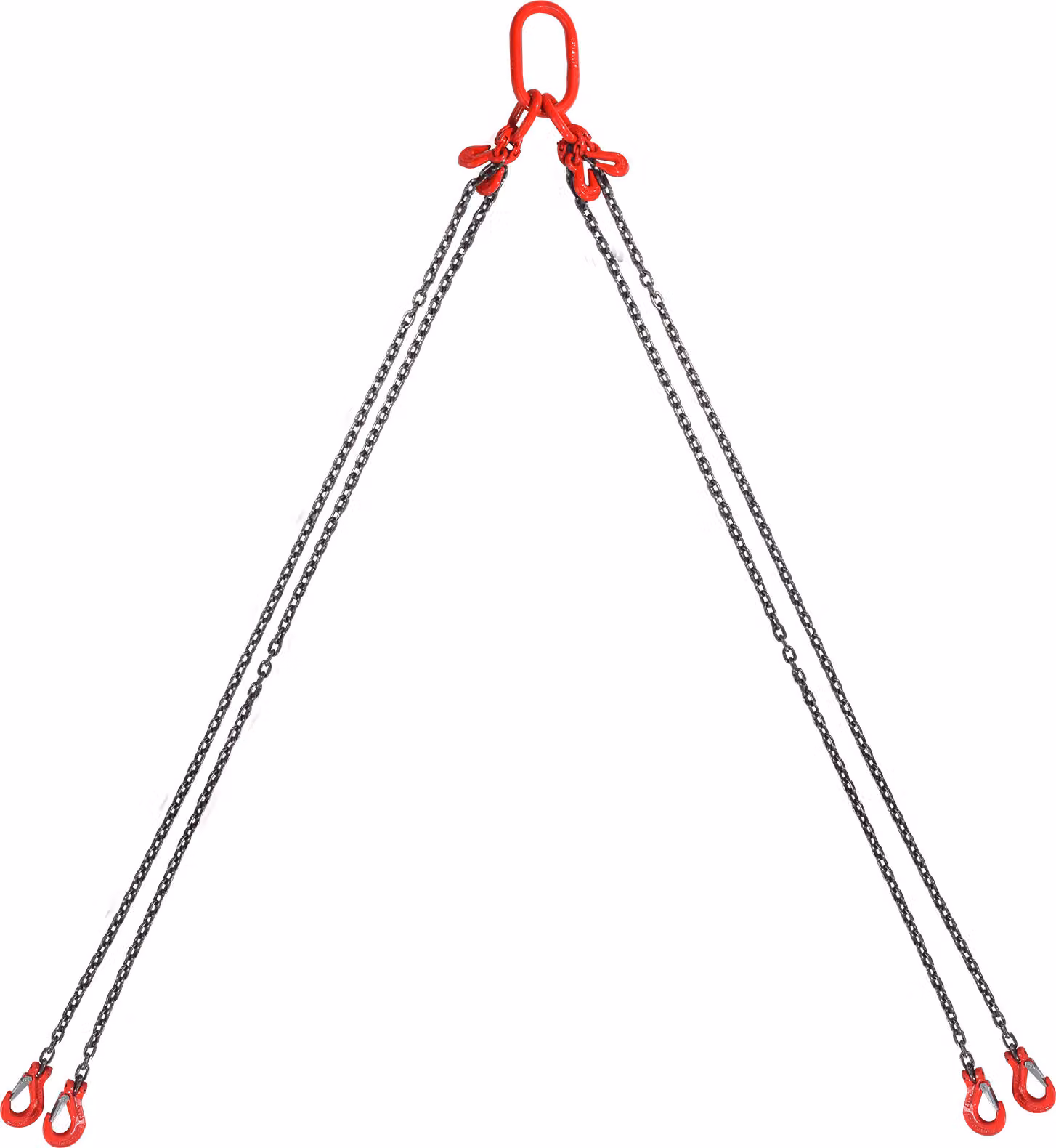 SucceBuy imbracatura a catena, 1/4 di pollice x 5 piedi, con gancio, sollevatori a catena per motori G80, 6600 libbre/3 tonnellate, per sollevatori a motore, con gancio di presa a 4 gambe e regolatori